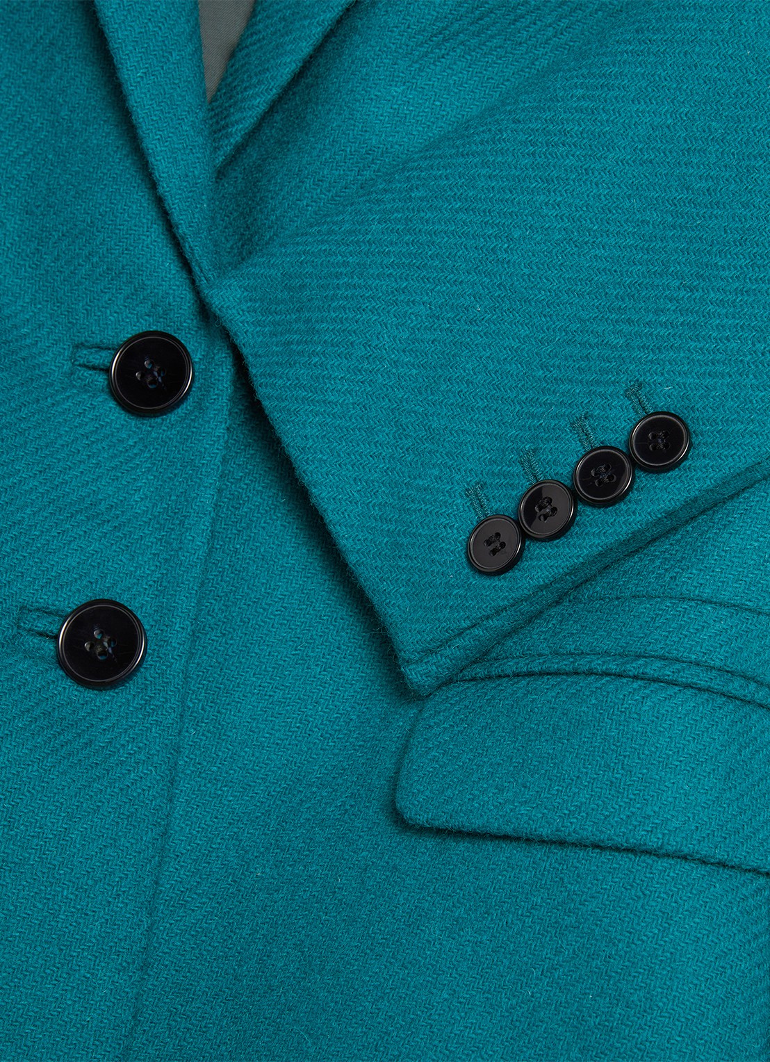 Hobbs Single-breasted blazer van wol - detail 6 petrol