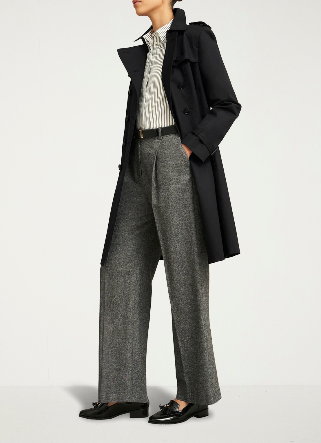 Hobbs Skylar trenchcoat met steekzakken - detail 4 zwart