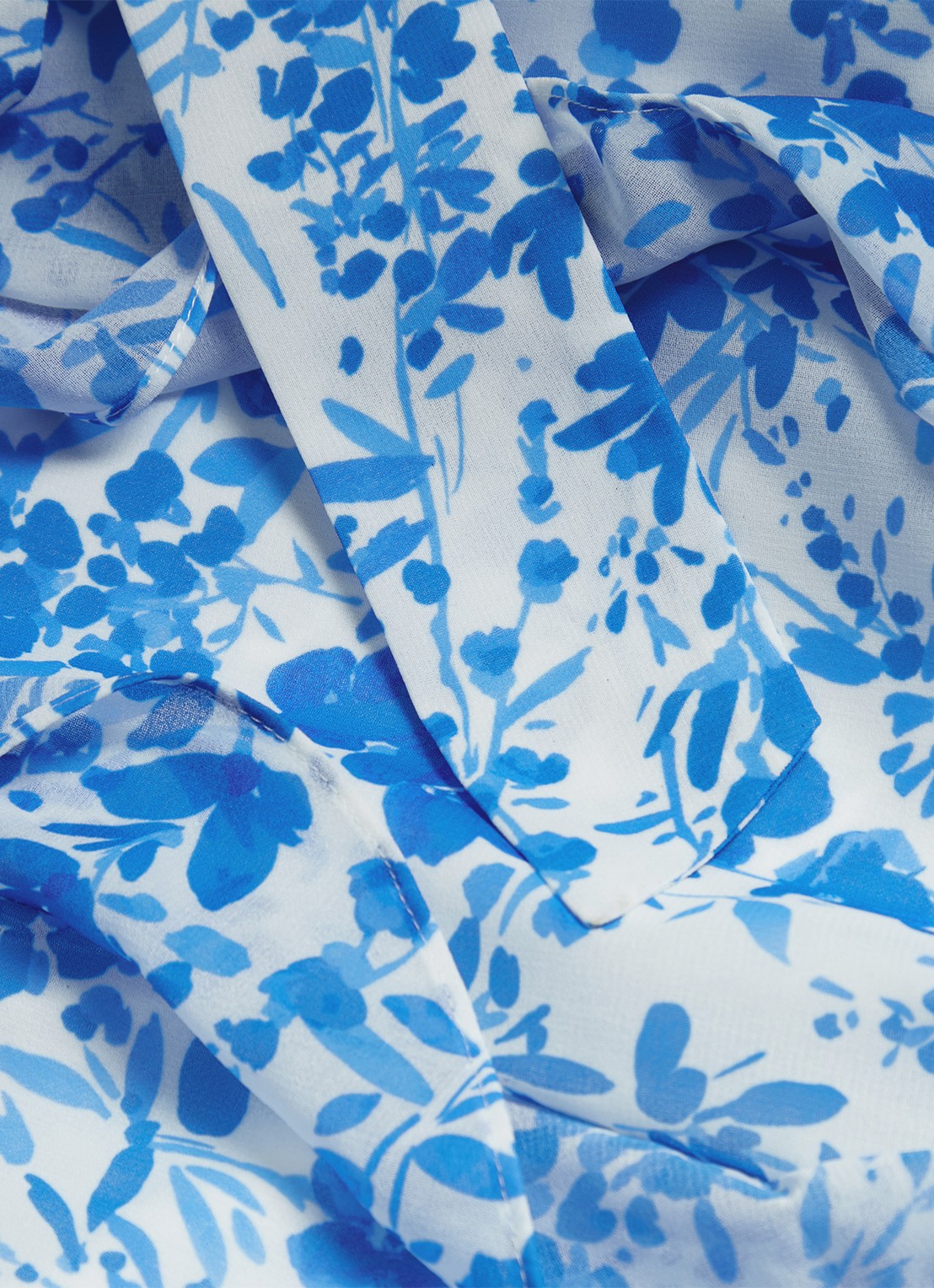 Hobbs Taryn maxi jurk met bloemenprint - detail 4 blauw