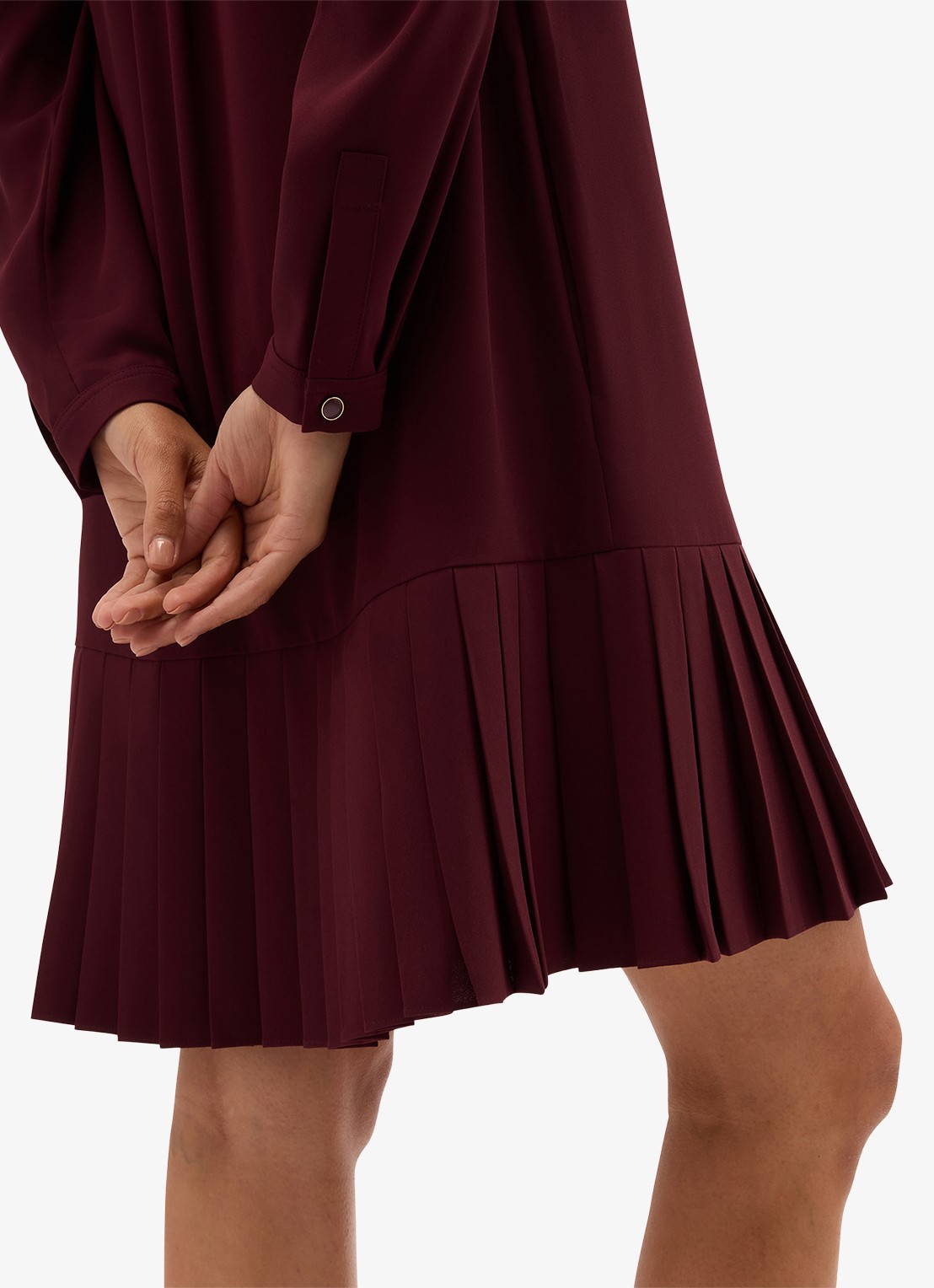 Hobbs Tina mini jurk met plooien - detail 5 paars