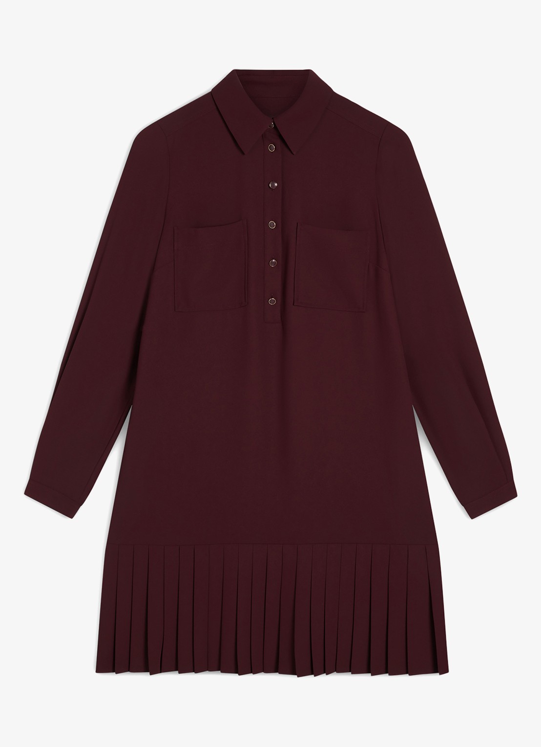 Hobbs Tina mini jurk met plooien - voorkant paars