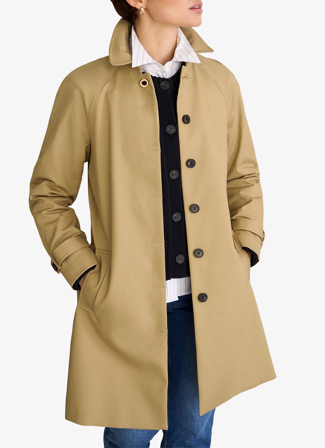 Hobbs Vivienne trenchcoat met steekzakken - detail 4 beige