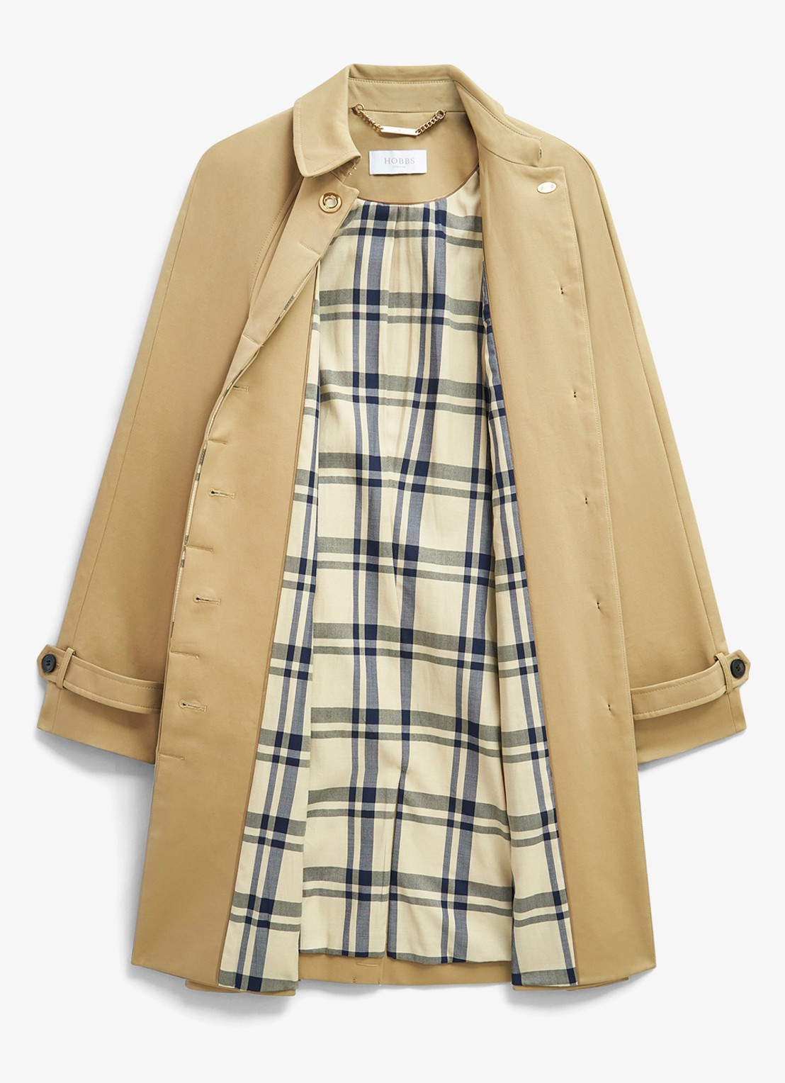 Hobbs Vivienne trenchcoat met steekzakken - detail 7 beige