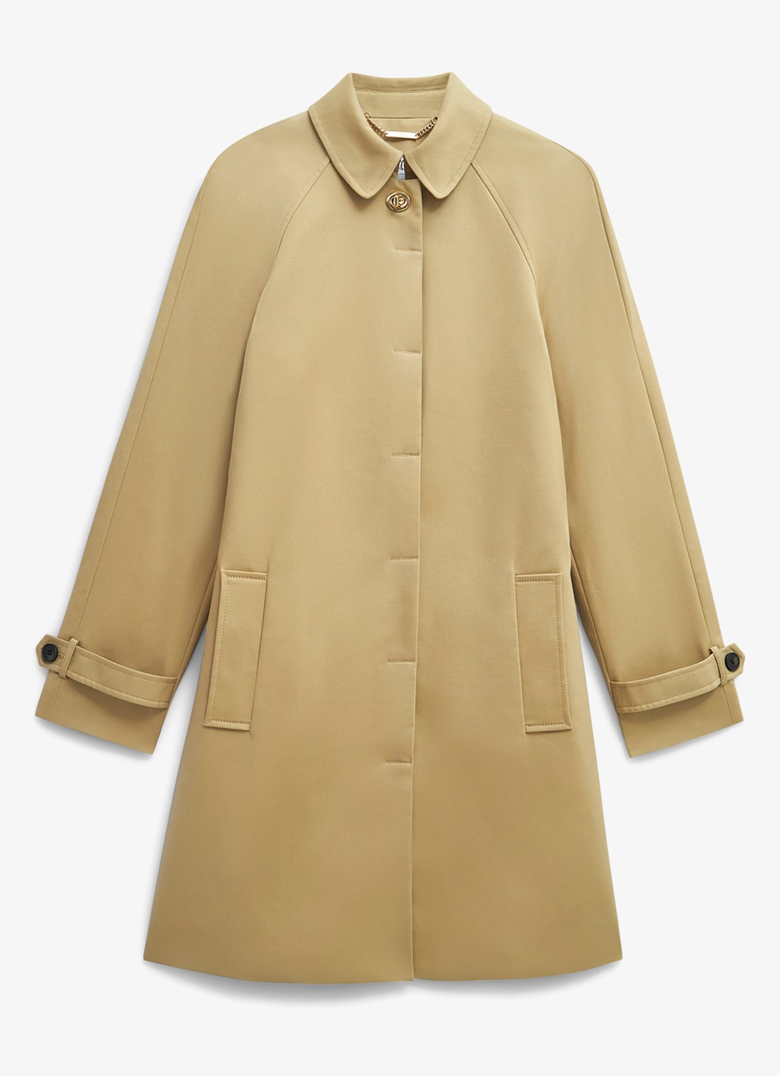 Hobbs Vivienne trenchcoat met steekzakken - voorkant 2 beige