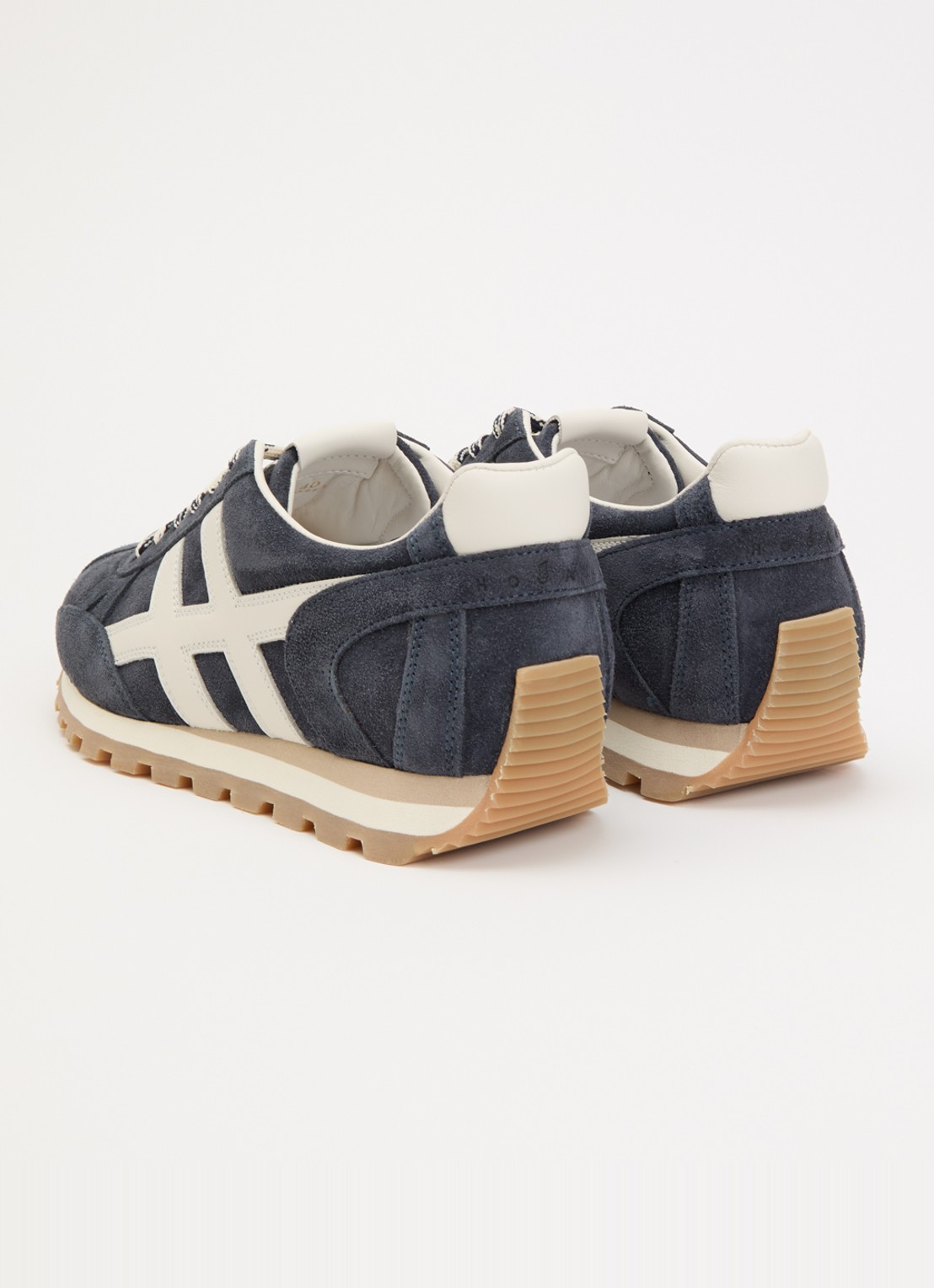 Hogan 86er sneaker van suède  - achterkant 2 donkerblauw