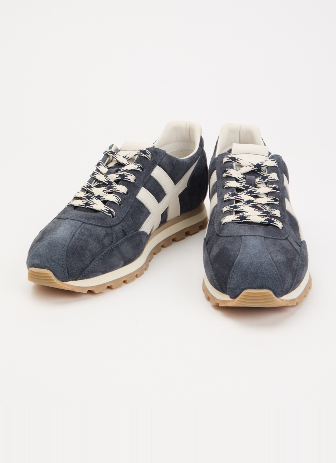 Hogan 86er sneaker van suède  - detail 3 donkerblauw