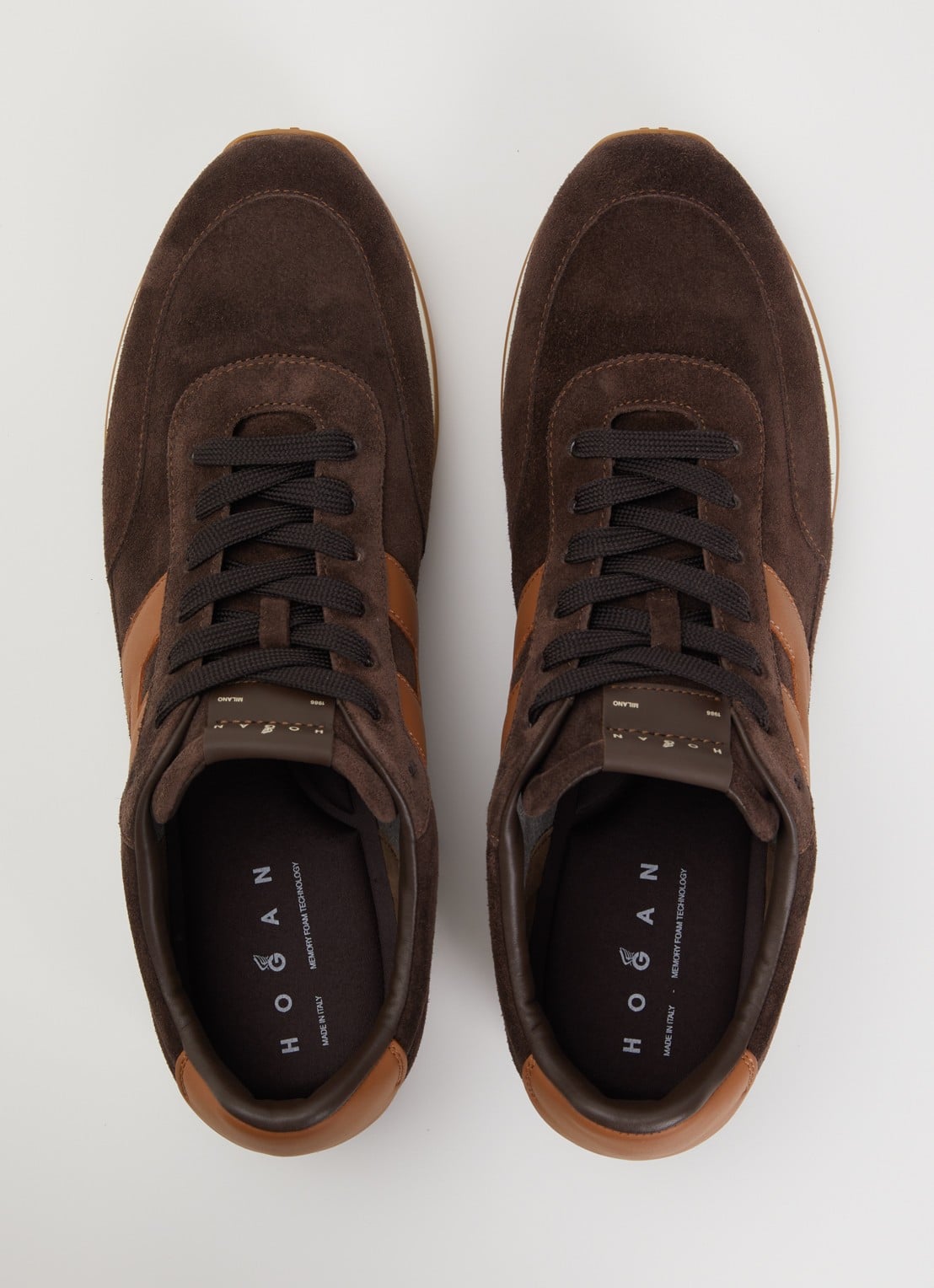 Hogan Athletic sneaker van suède - detail 3 bruin