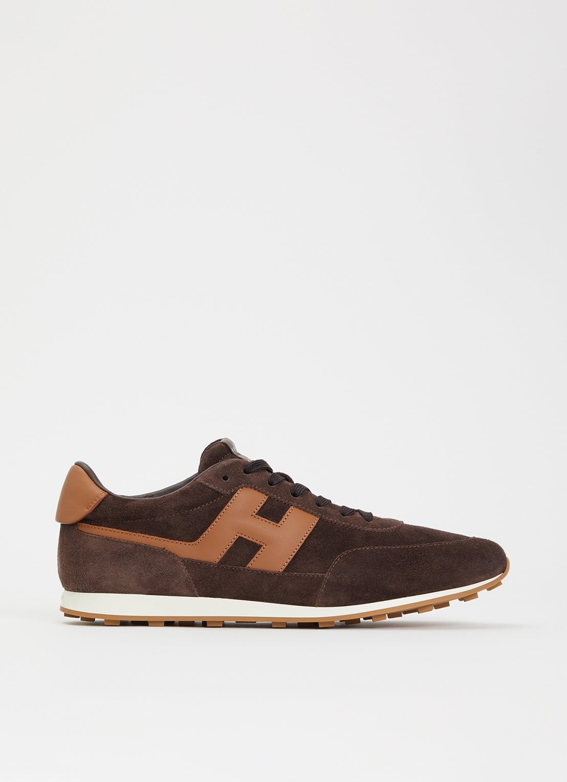 Hogan Athletic sneaker van suède - voorkant bruin