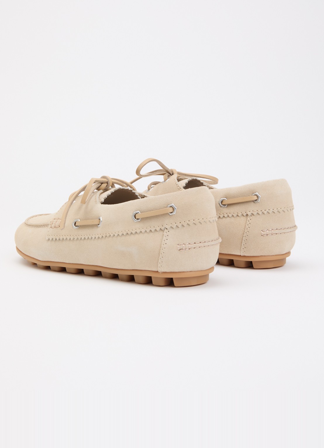 Hogan Bootschoen van suède - achterkant 7 beige