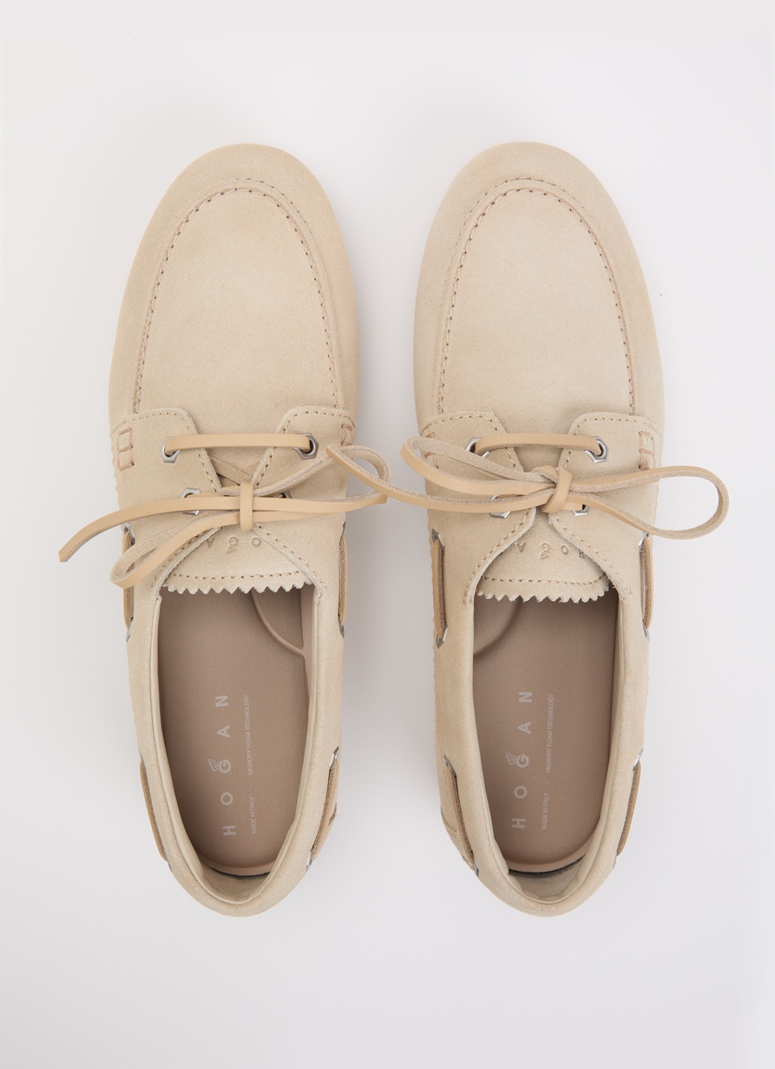 Hogan Bootschoen van suède - detail 4 beige