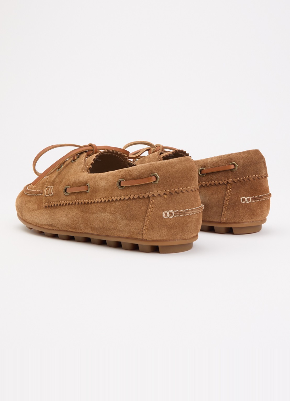 Hogan Bootschoen van suède - achterkant 5 lichtbruin