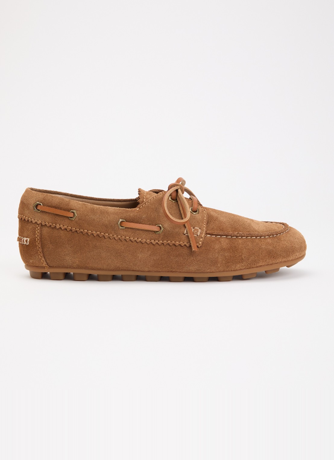 Hogan Bootschoen van suède - voorkant 6 lichtbruin