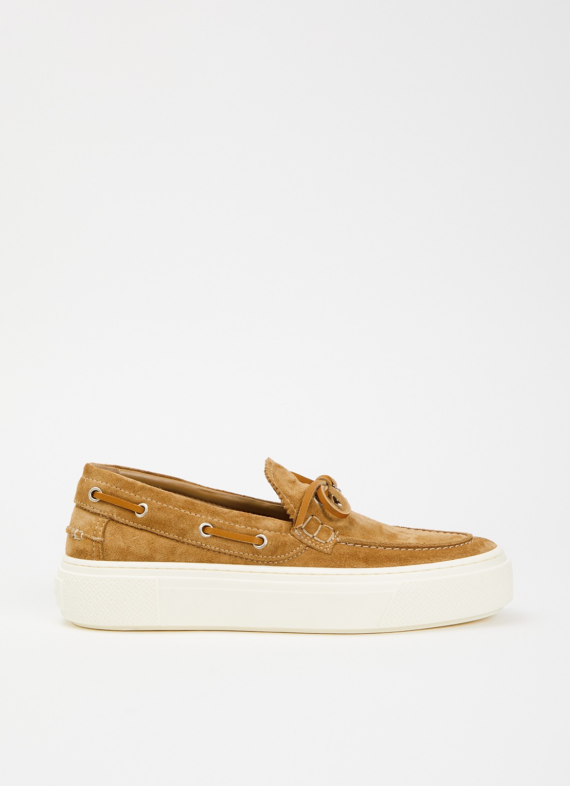 Hogan Bootschoen van suède - voorkant camel