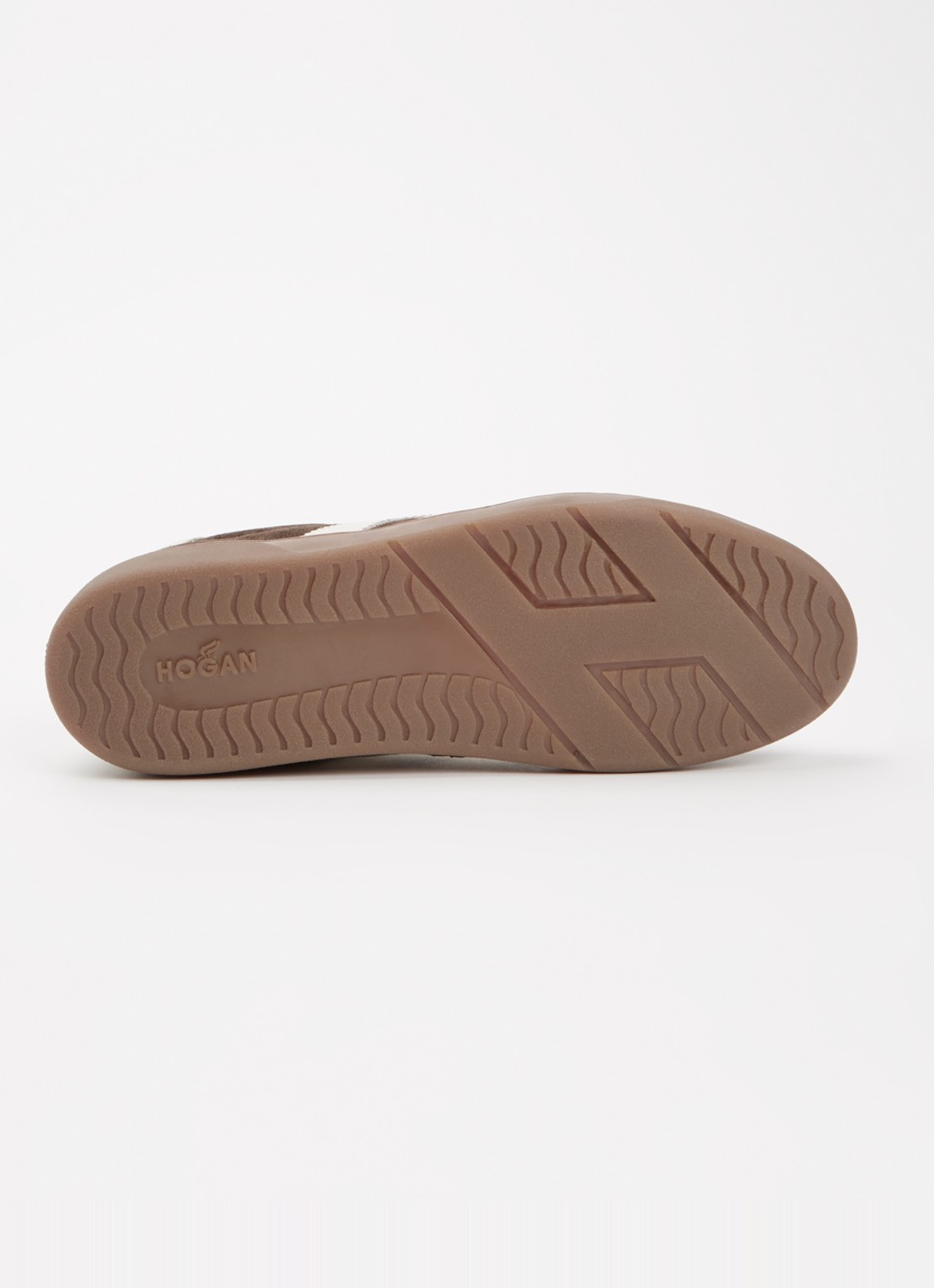 Hogan Cool sneaker van suède met logo - detail 3 donkerbruin