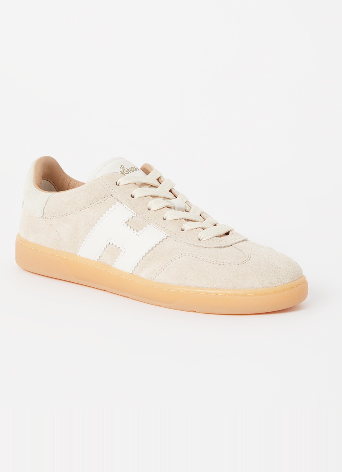 Hogan Cool sneaker van suède - voorkant beige