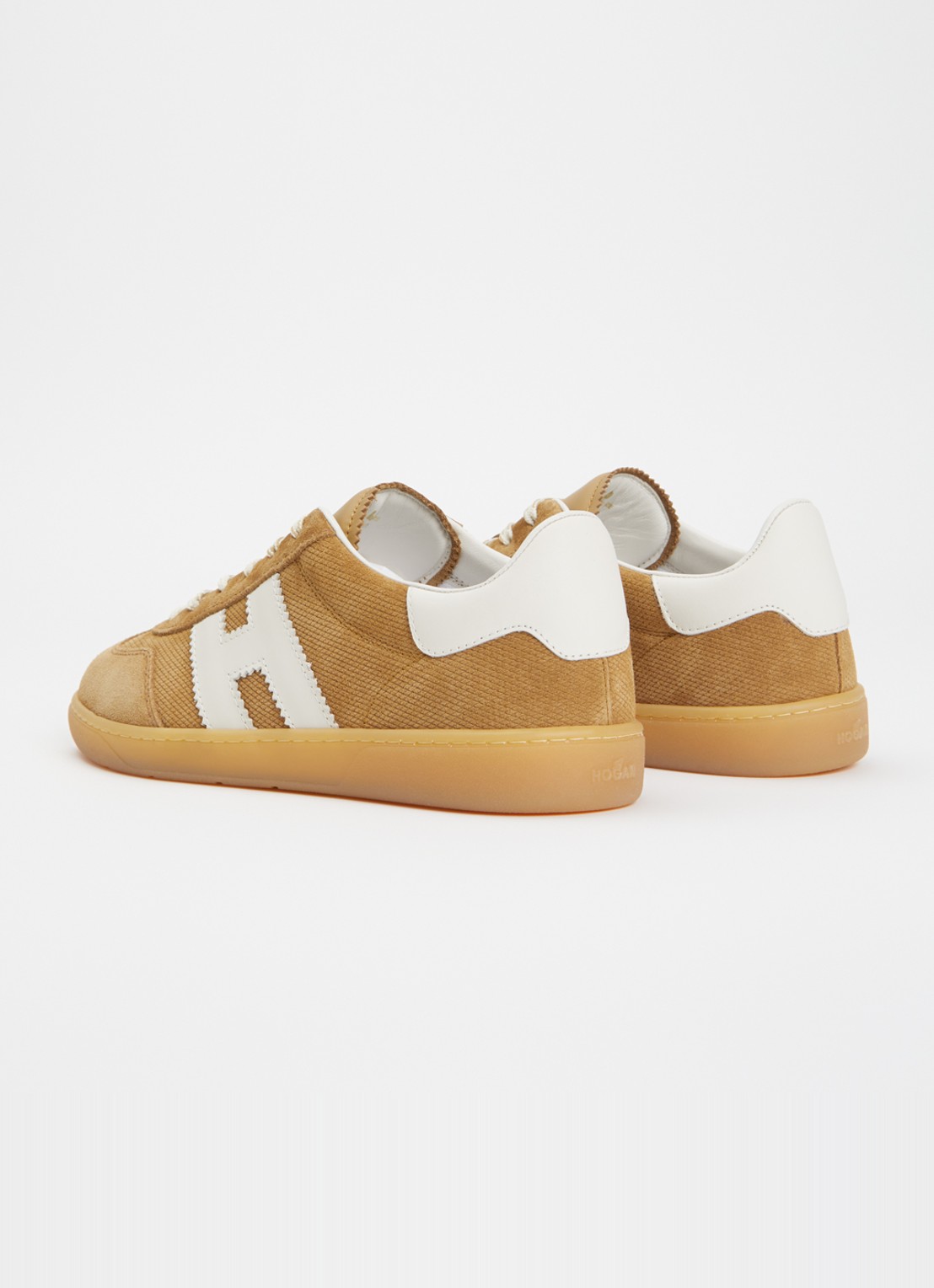 Hogan Cool sneaker van suède  - achterkant 6 camel