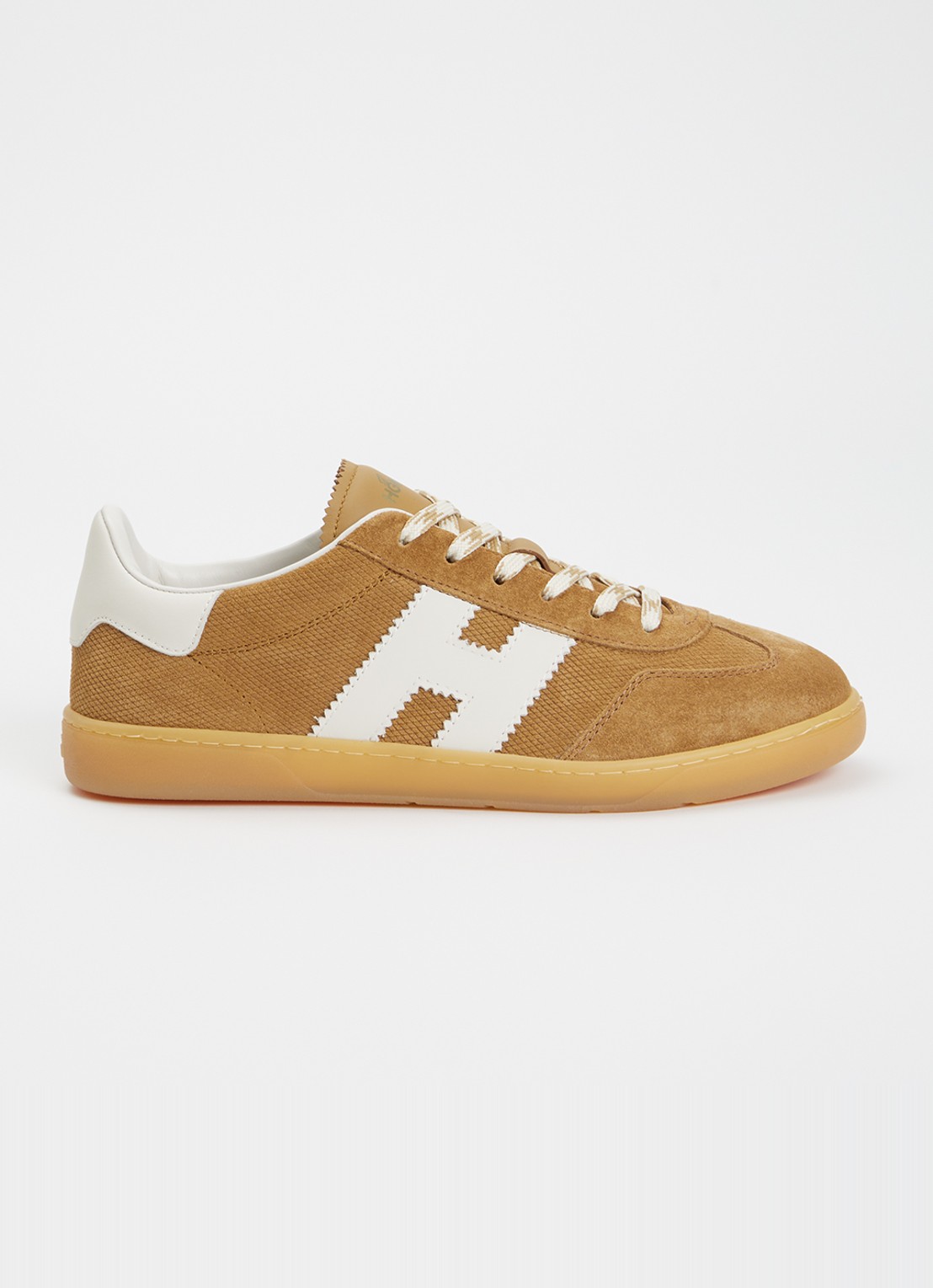 Hogan Cool sneaker van suède  - voorkant camel