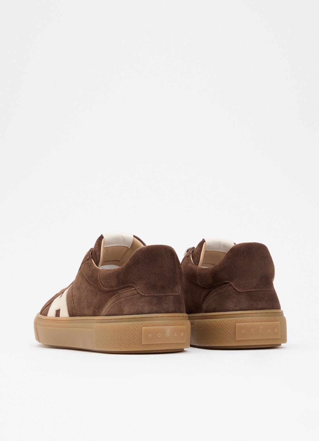 Hogan Crosswind sneaker van suède - achterkant 6 bruin