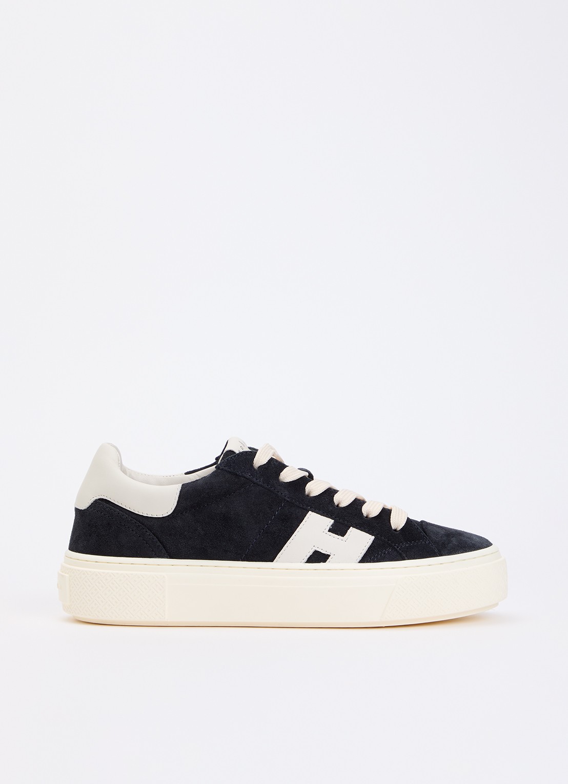 Hogan Crosswind sneaker van suède - voorkant 6 donkerblauw