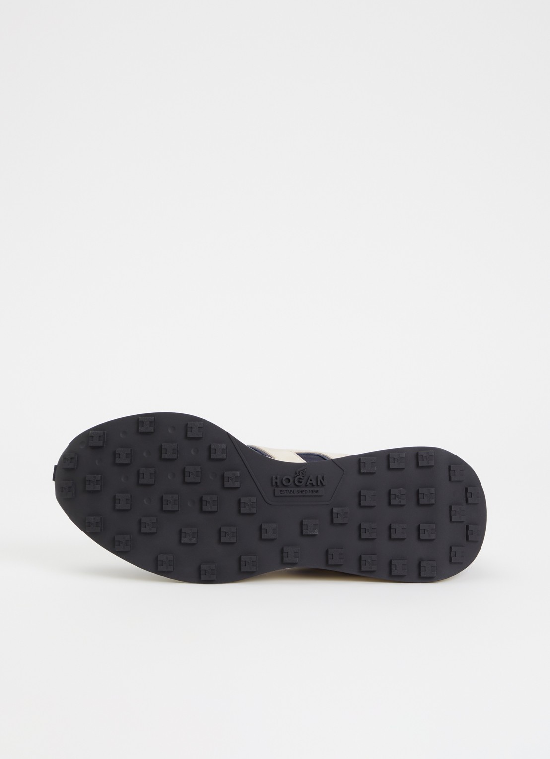 Hogan H601 sneaker met details van leer en nubuck - detail 4 donkerblauw