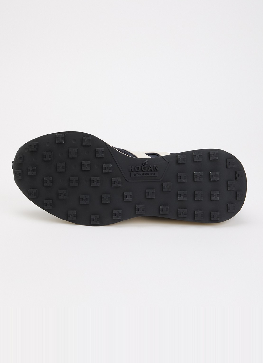 Hogan H601 sneaker van mesh met suède details - detail 4 donkerblauw