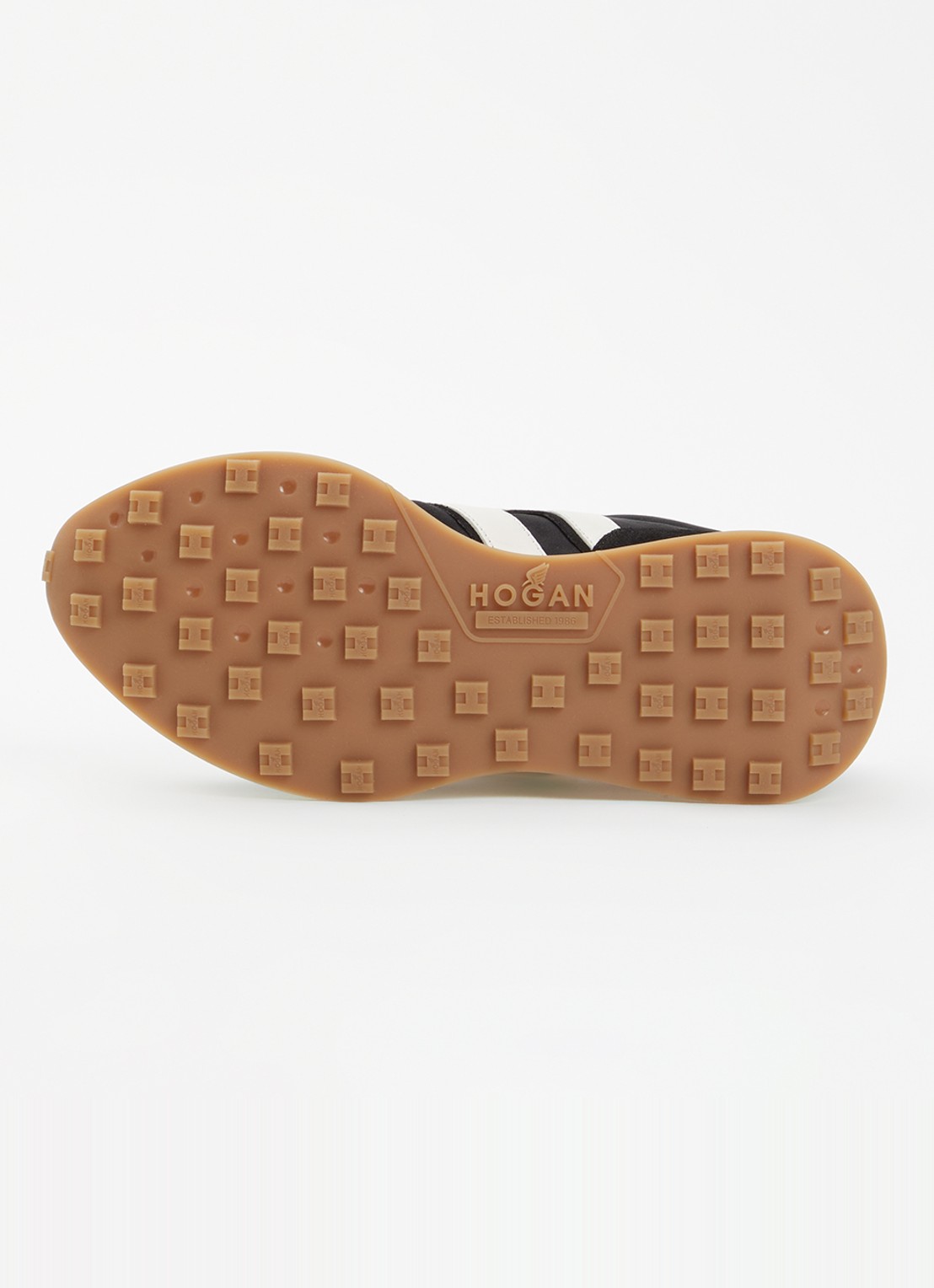 Hogan H601 sneaker van mesh met suède details - detail 4 zwart