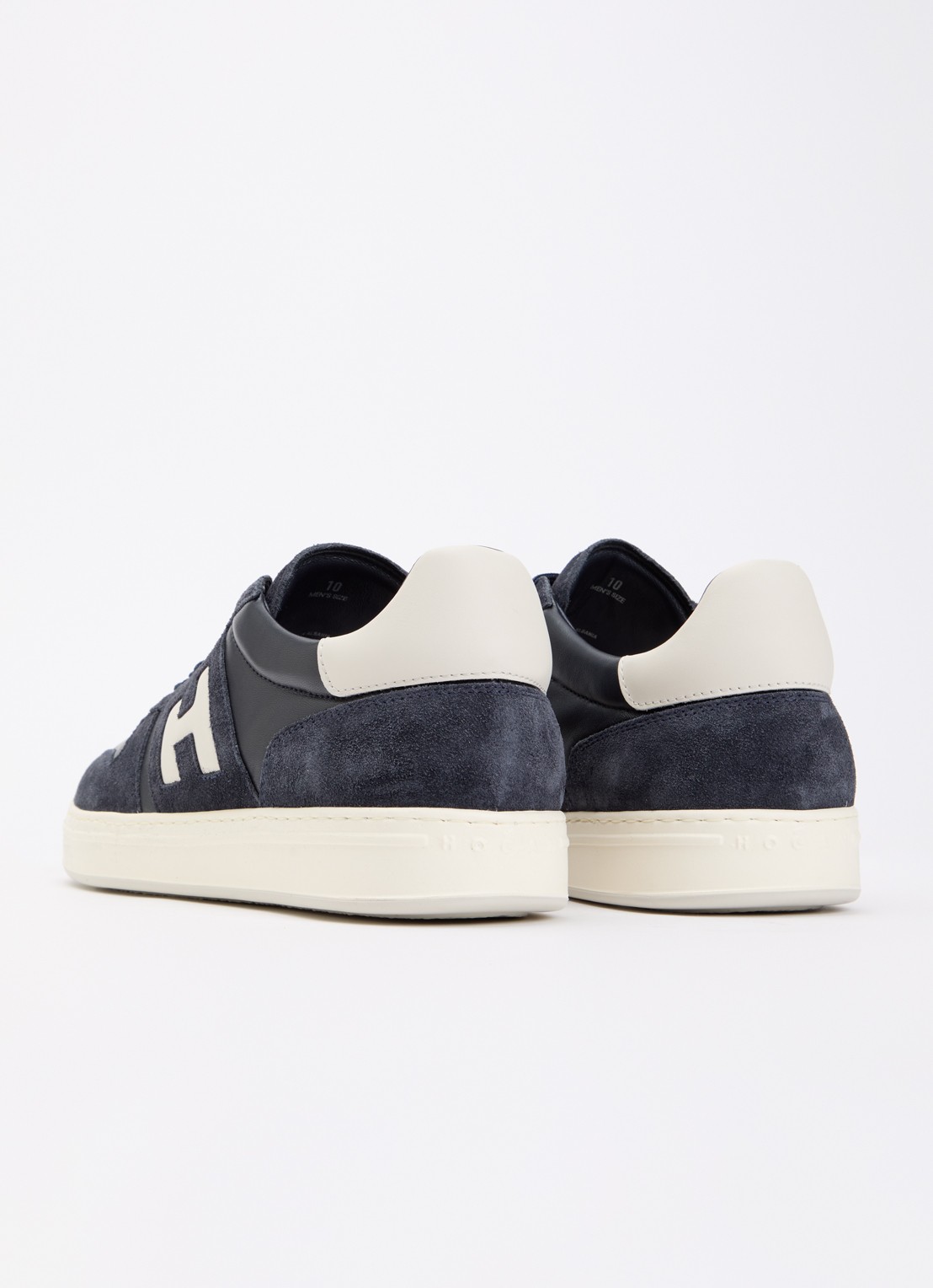 Hogan H668 H-TV sneaker van suède met details van leer - achterkant 6 donkerblauw