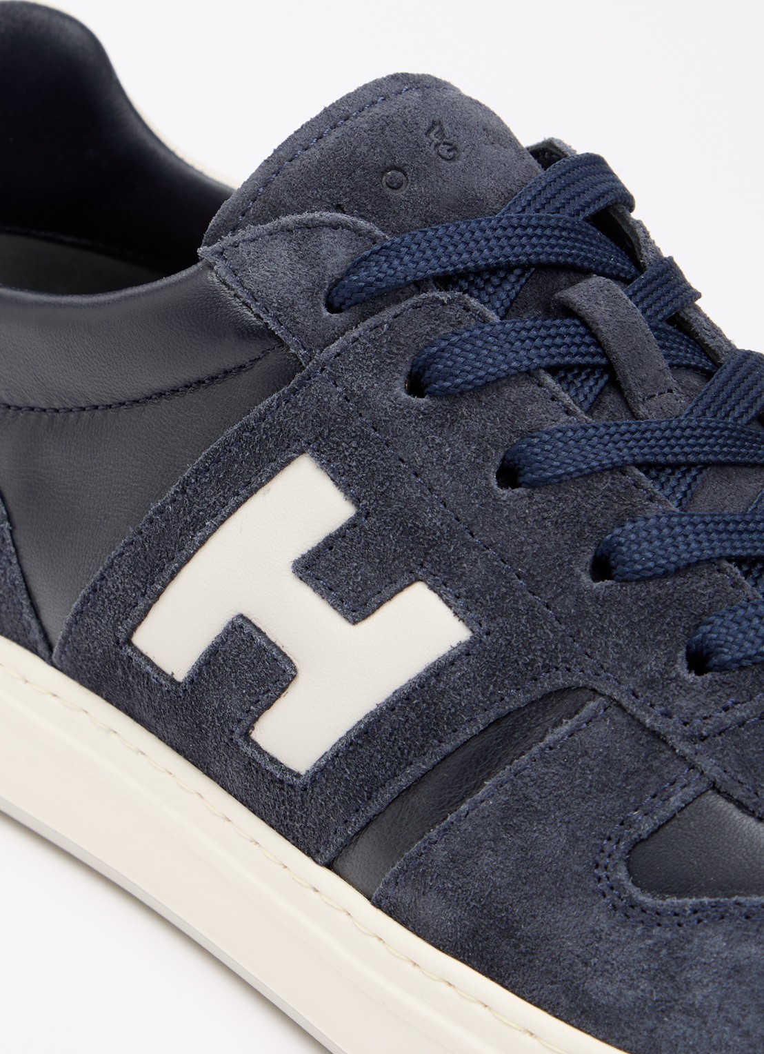 Hogan H668 H-TV sneaker van suède met details van leer - detail 4 donkerblauw