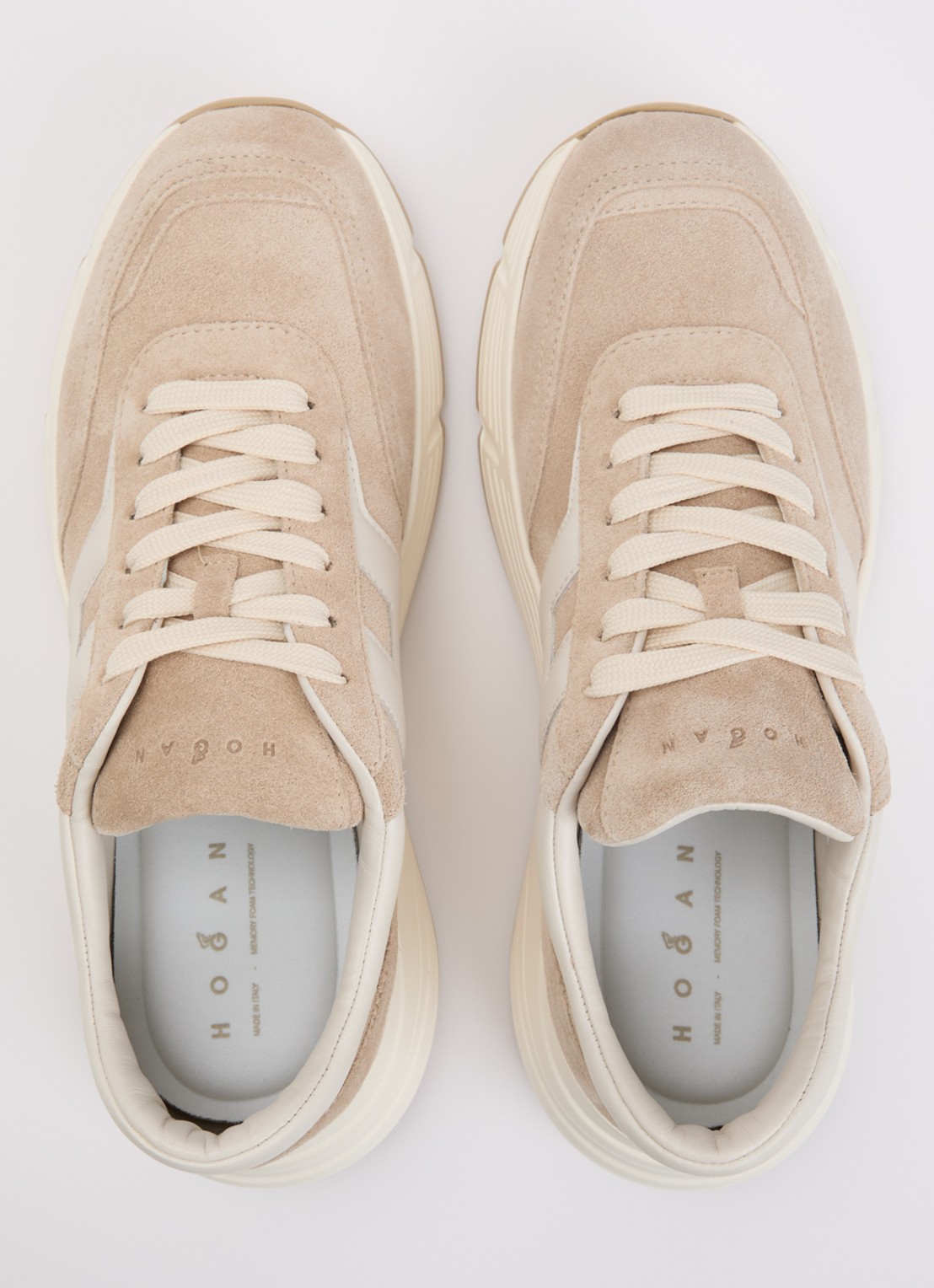 Hogan H669 Allicciato sneaker van suède - detail 2 beige