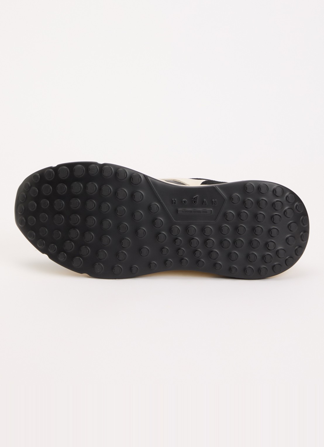 Hogan H669 sneaker van leer met suède details - detail 6 zwart