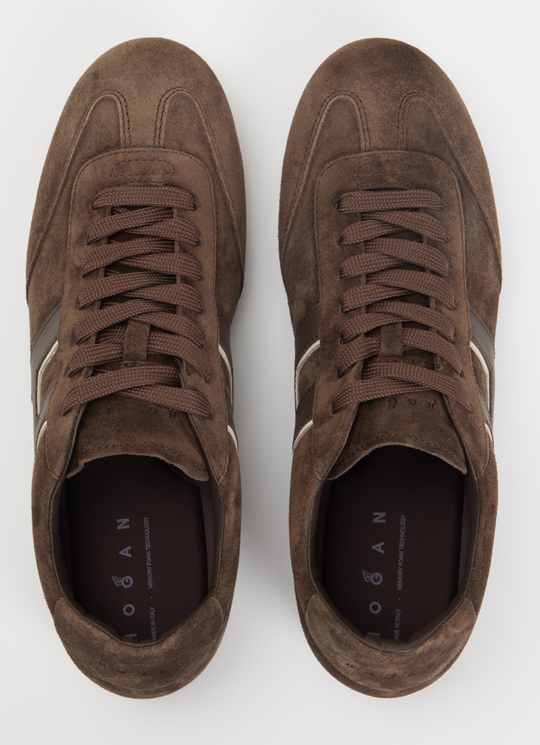 Hogan H693 Olympia sneaker van suède met details van leer - detail 3 bruin