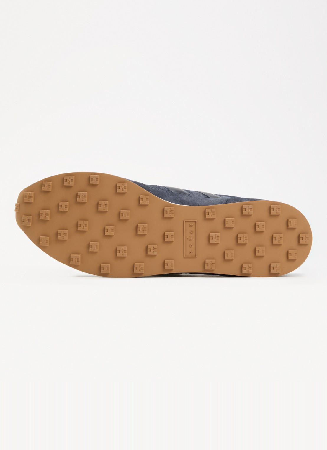 Hogan H699 Athletic sneaker van suède met details van leer - detail 4 donkerblauw