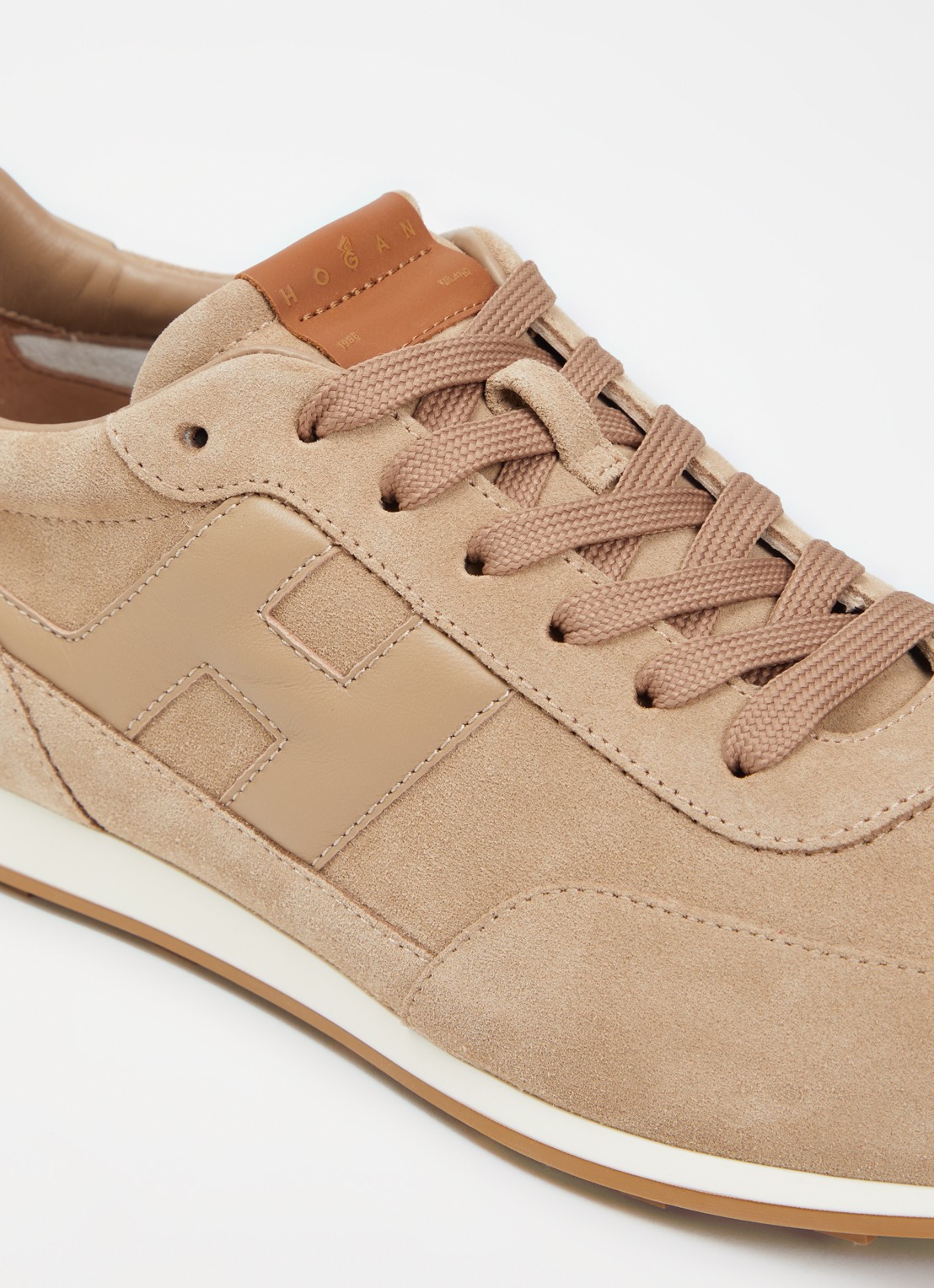 Hogan H699 Athletic sneaker van suède - detail 4 beige