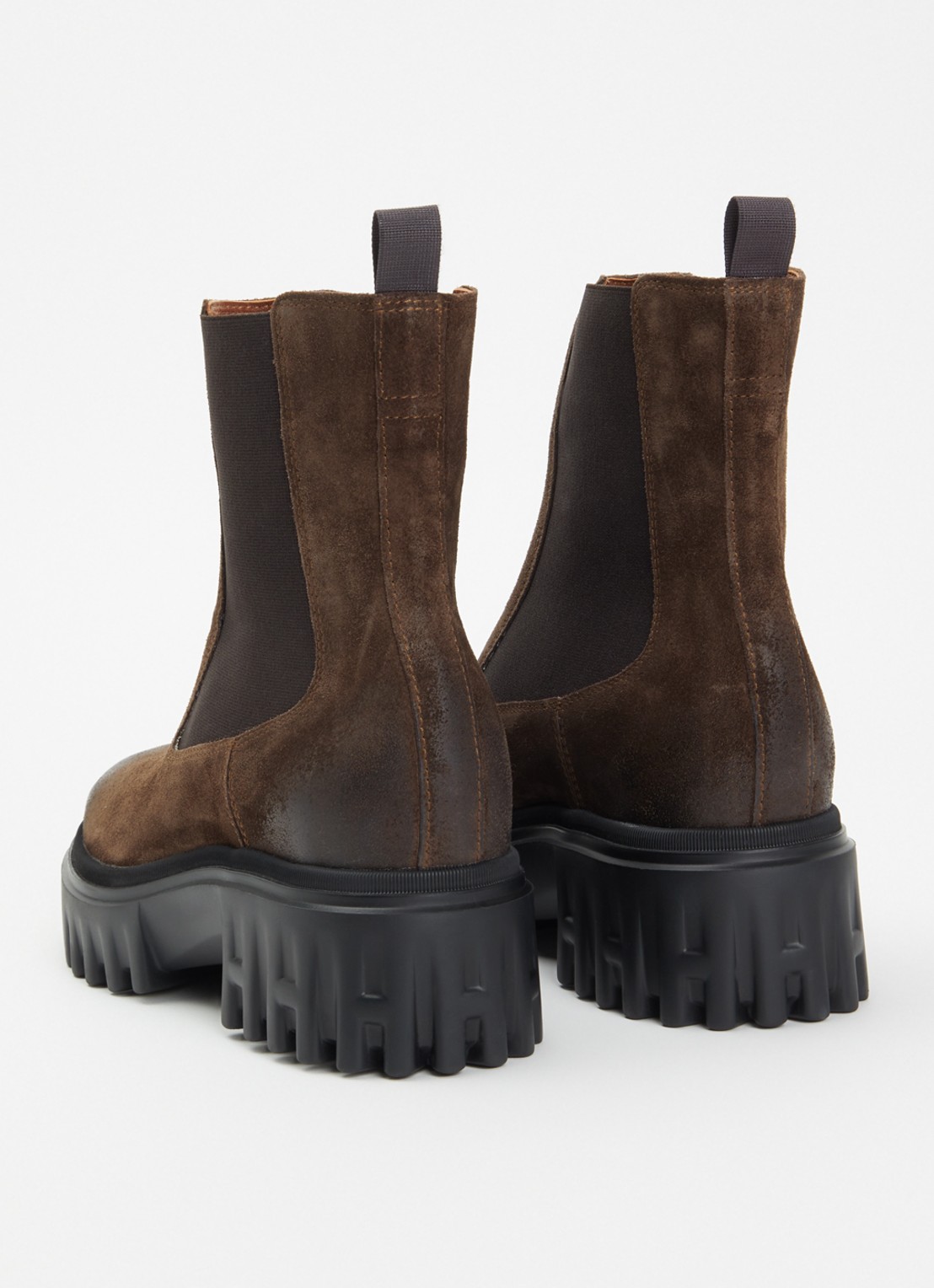 Hogan H700 chelsea boot van suède - achterkant bruin