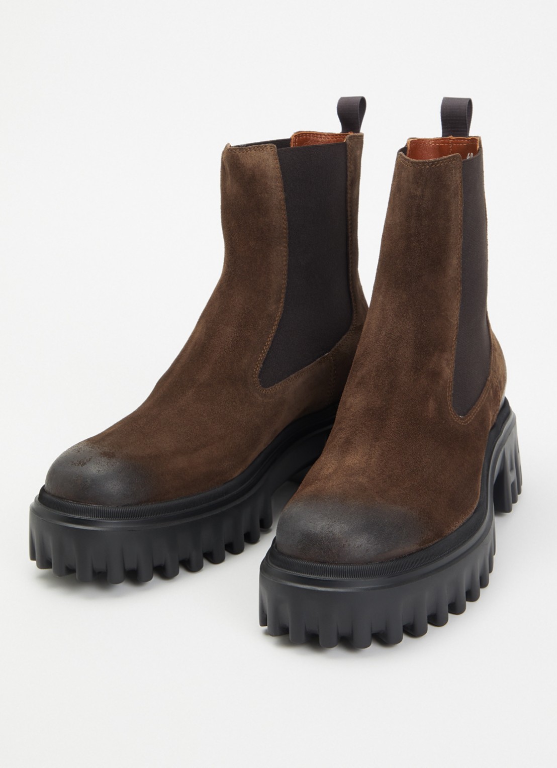 Hogan H700 chelsea boot van suède - detail 2 bruin