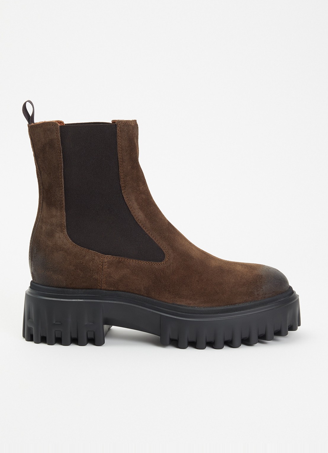 Hogan H700 chelsea boot van suède - voorkant 4 bruin