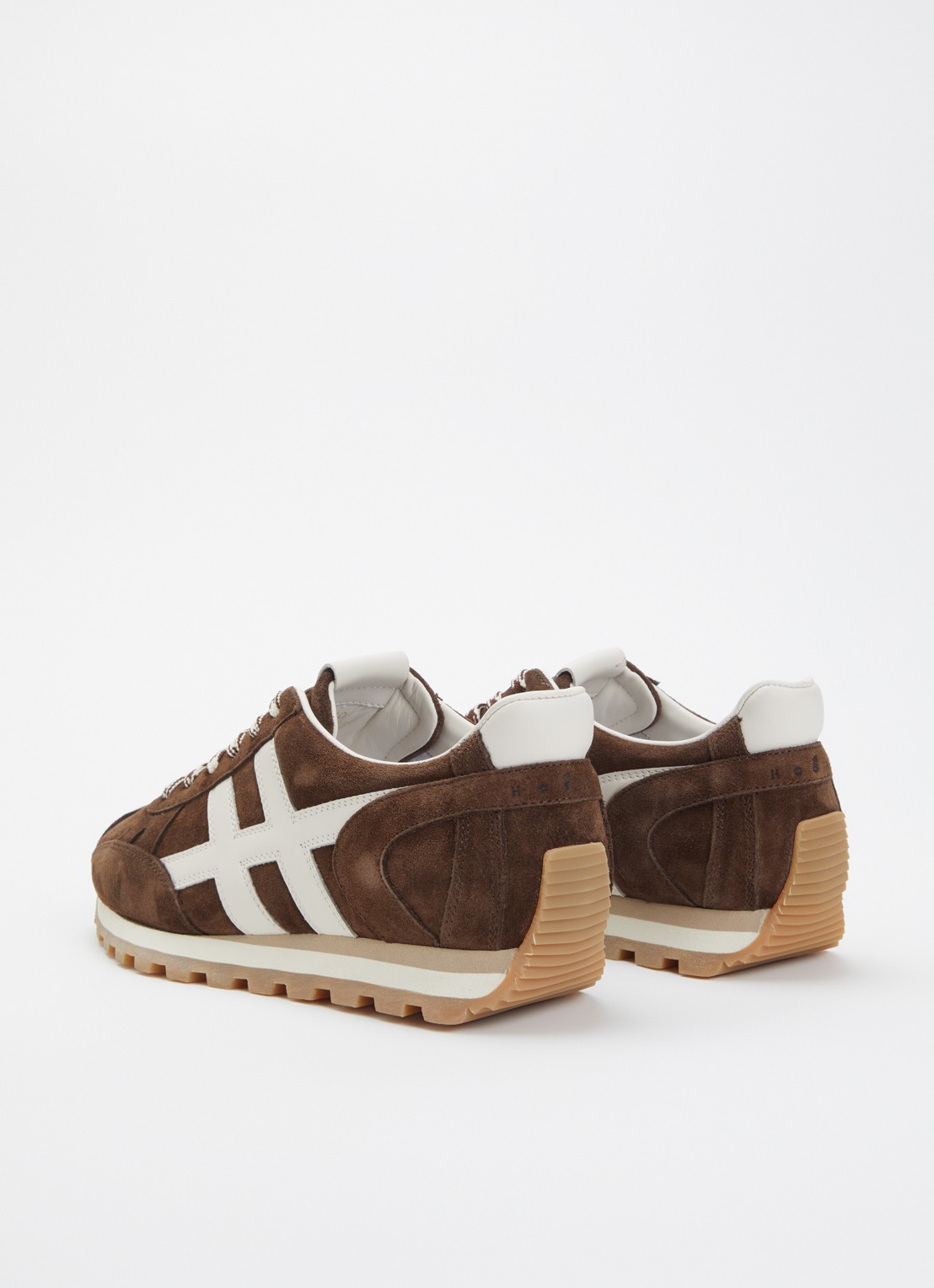 Hogan H701 86er sneaker van suède - achterkant 5 donkerbruin