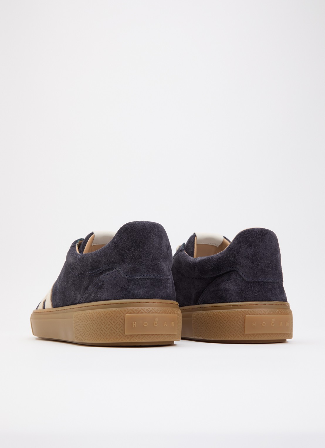 Hogan H705 sneaker van suède - achterkant 5 donkerblauw