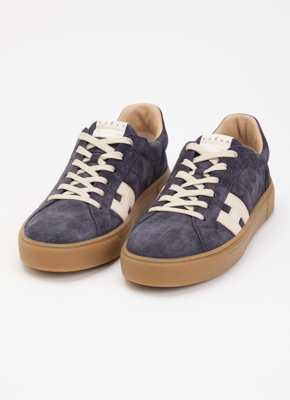 Hogan H705 sneaker van suède - detail donkerblauw