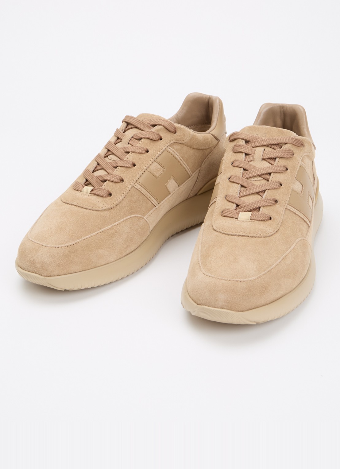 Hogan H709 New Cube sneaker van suède - detail 3 beige