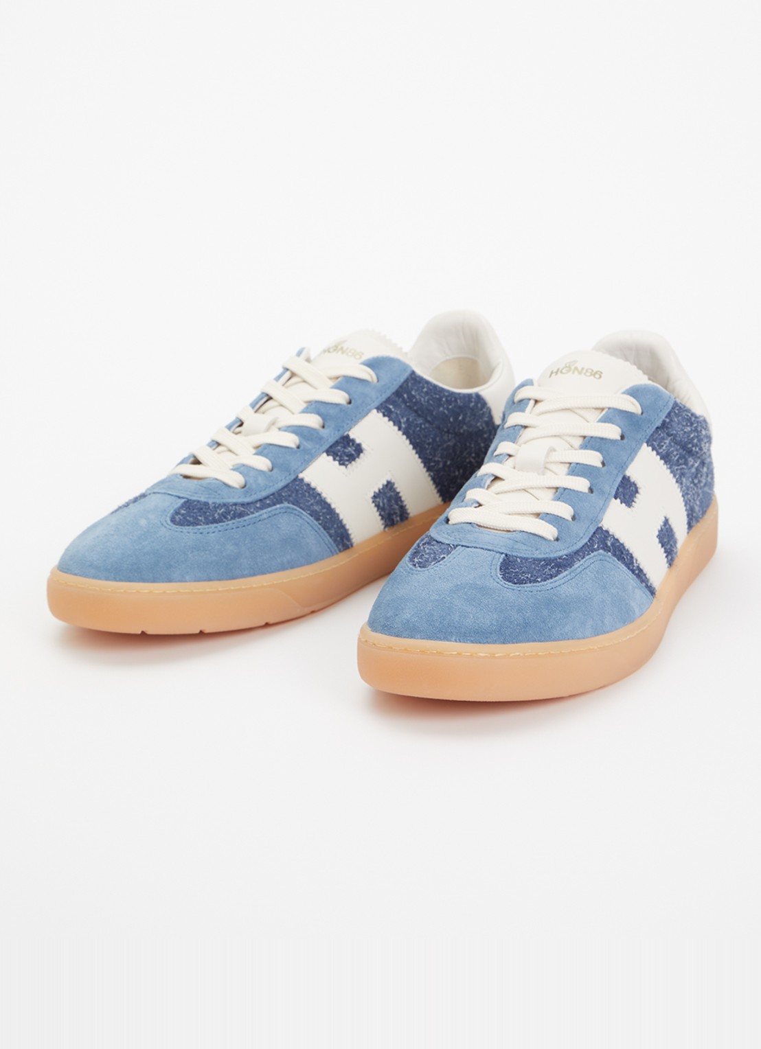 Hogan Hogan Cool sneaker van suède met details van nubuck  - detail 2 blauw