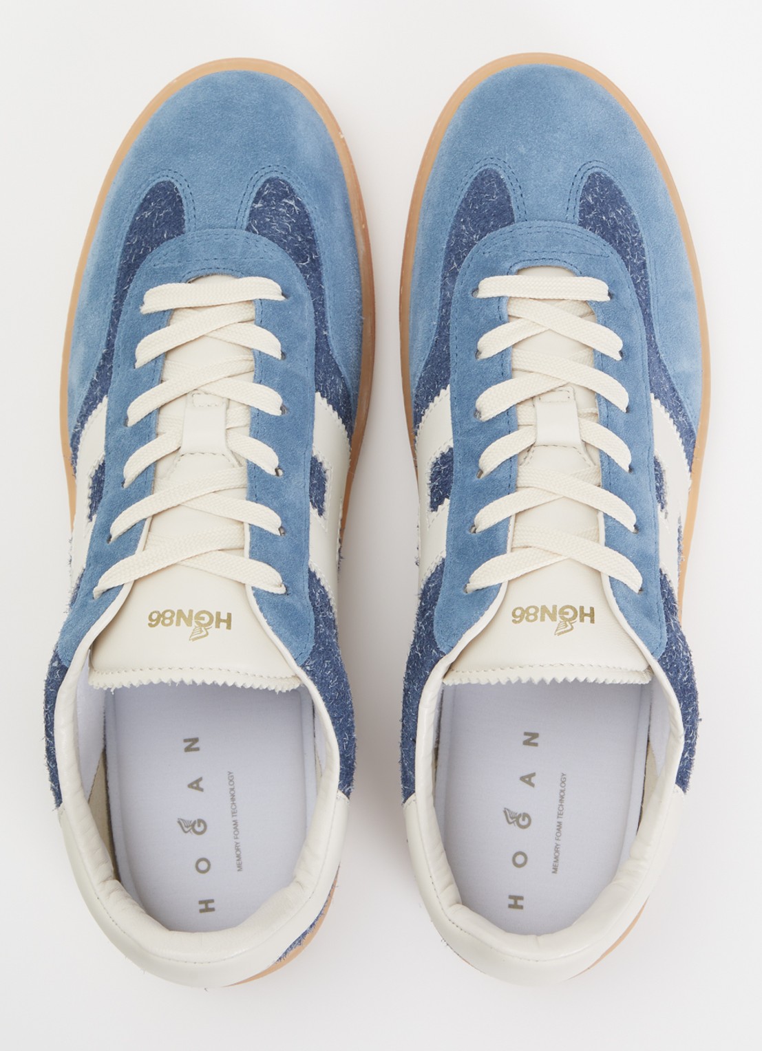 Hogan Hogan Cool sneaker van suède met details van nubuck  - detail 3 blauw