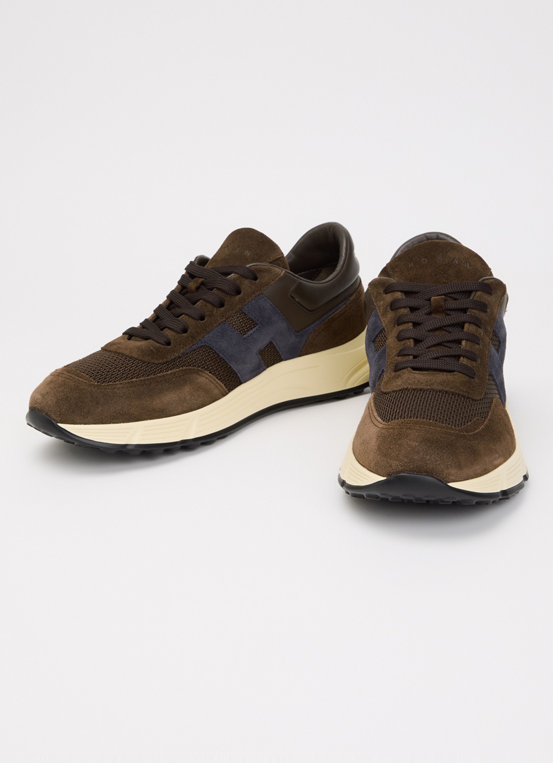 Hogan Hyperlight sneaker met suède details - detail 3 bruin