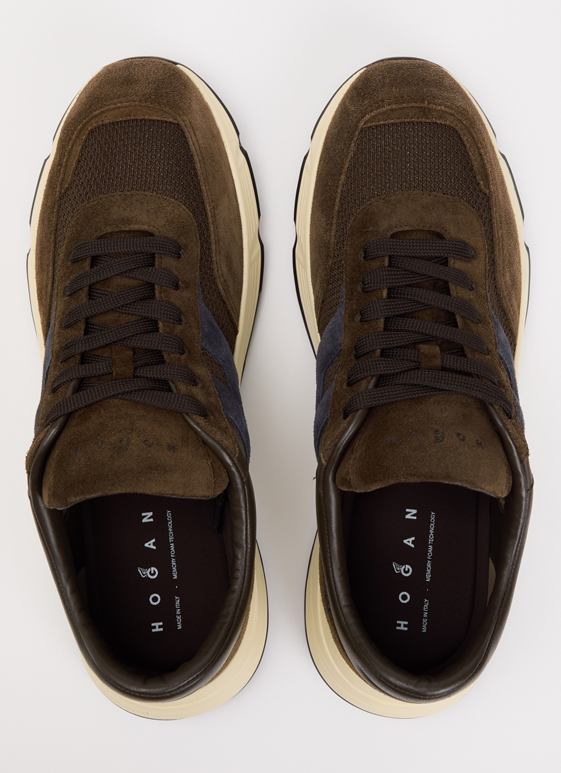 Hogan Hyperlight sneaker met suède details - detail 4 bruin