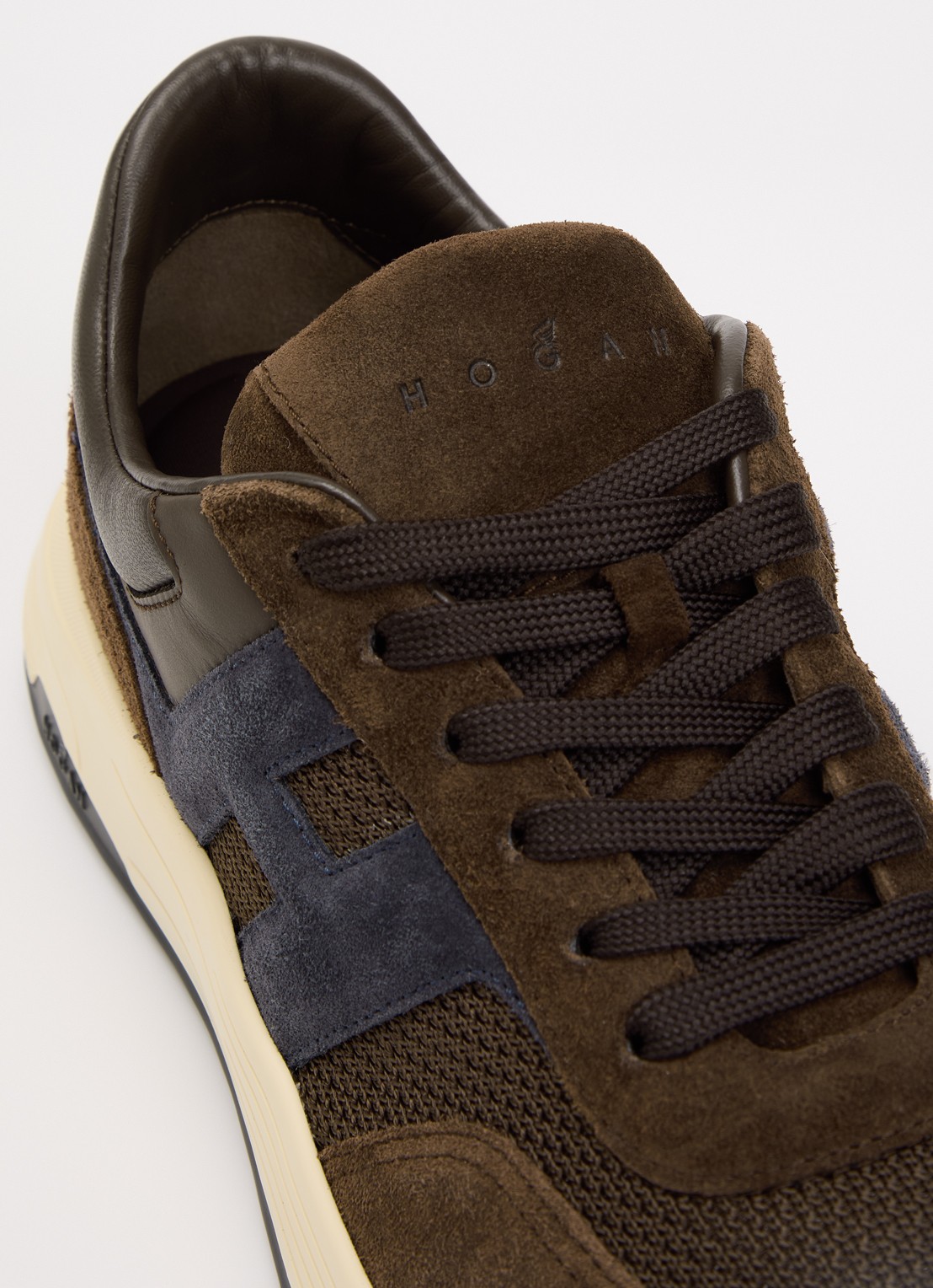 Hogan Hyperlight sneaker met suède details - detail 6 bruin
