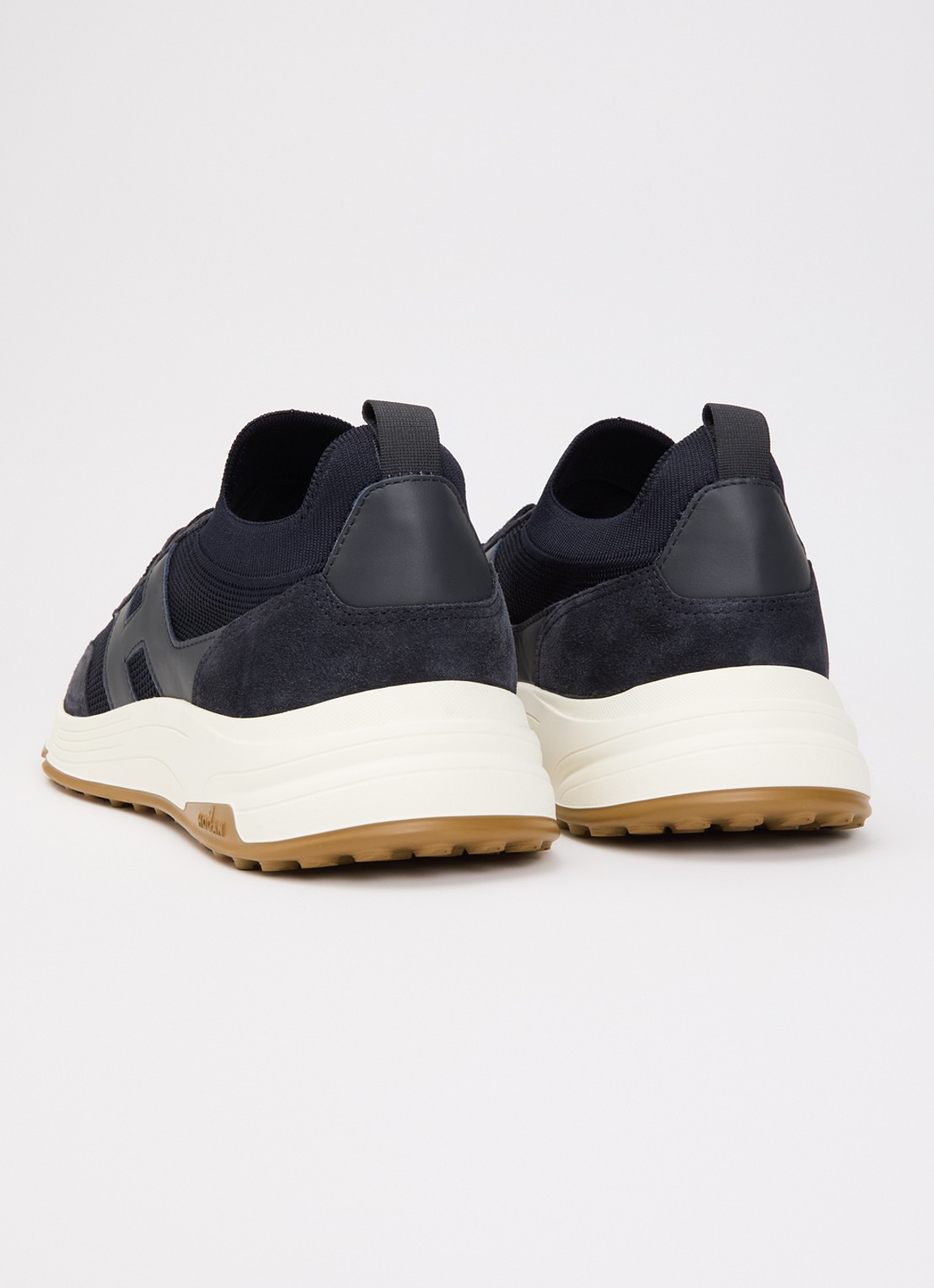Hogan Hyperlight sneaker met suède details - achterkant 2 donkerblauw