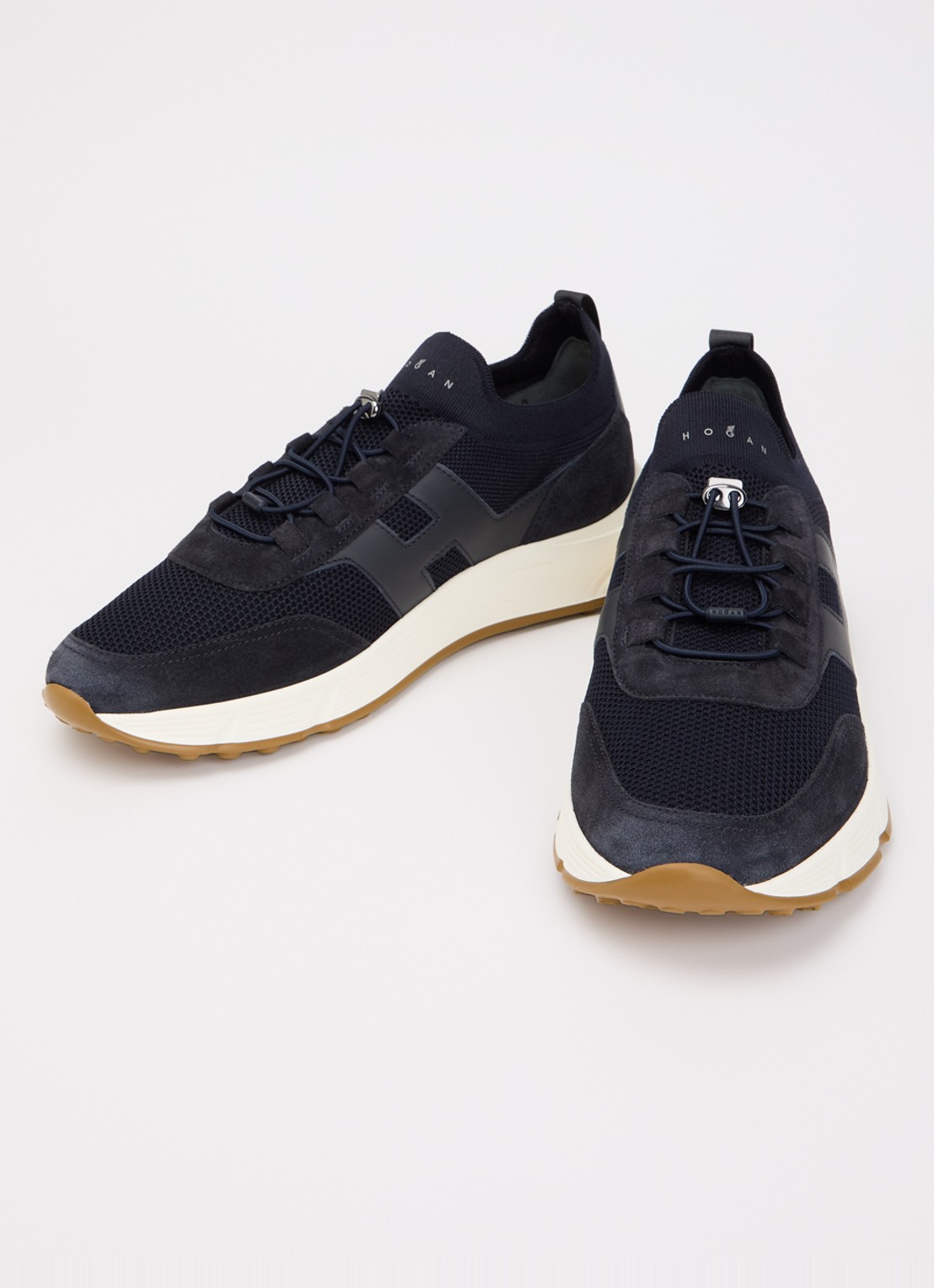 Hogan Hyperlight sneaker met suède details - detail 3 donkerblauw
