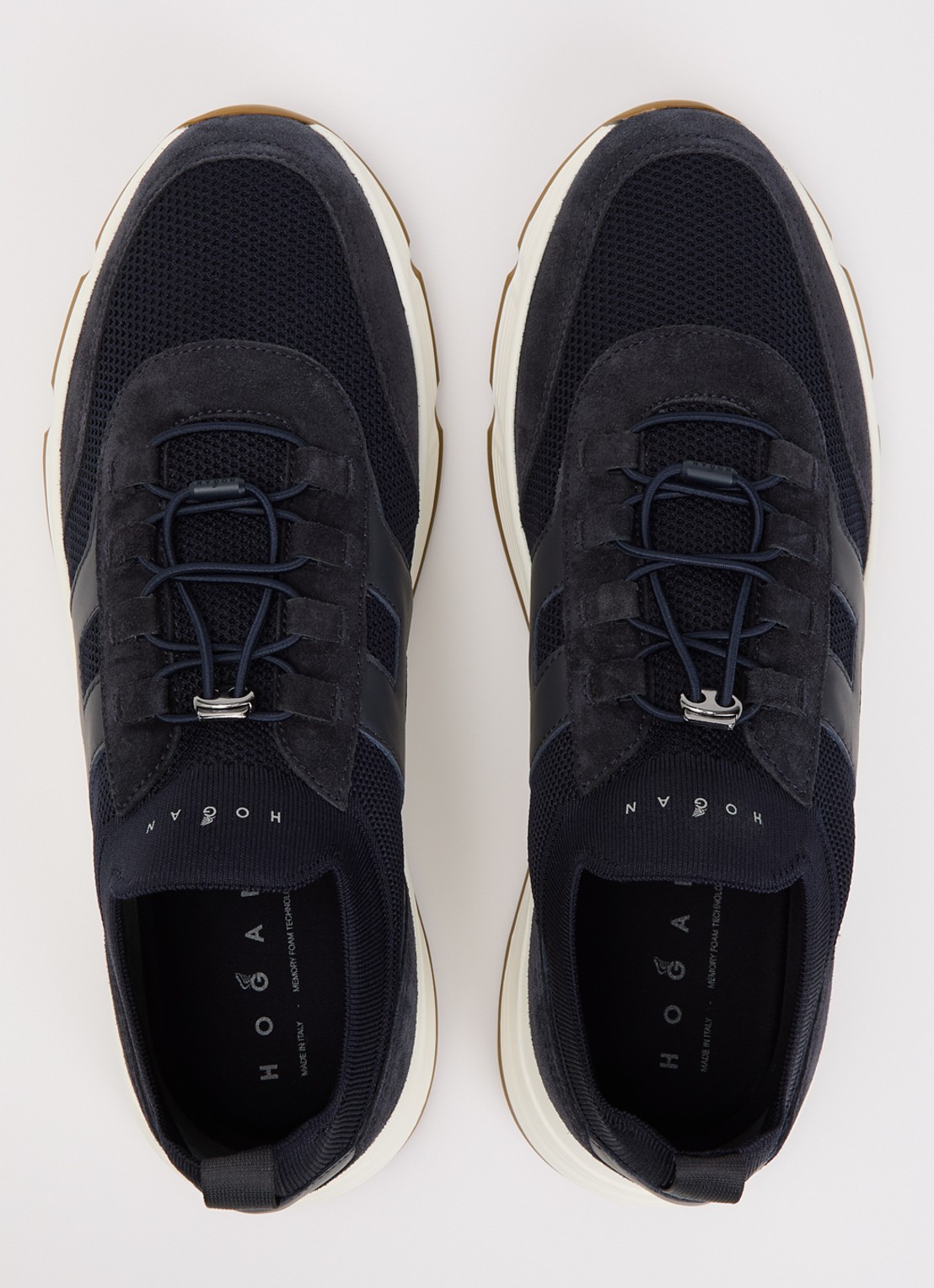 Hogan Hyperlight sneaker met suède details - detail 4 donkerblauw