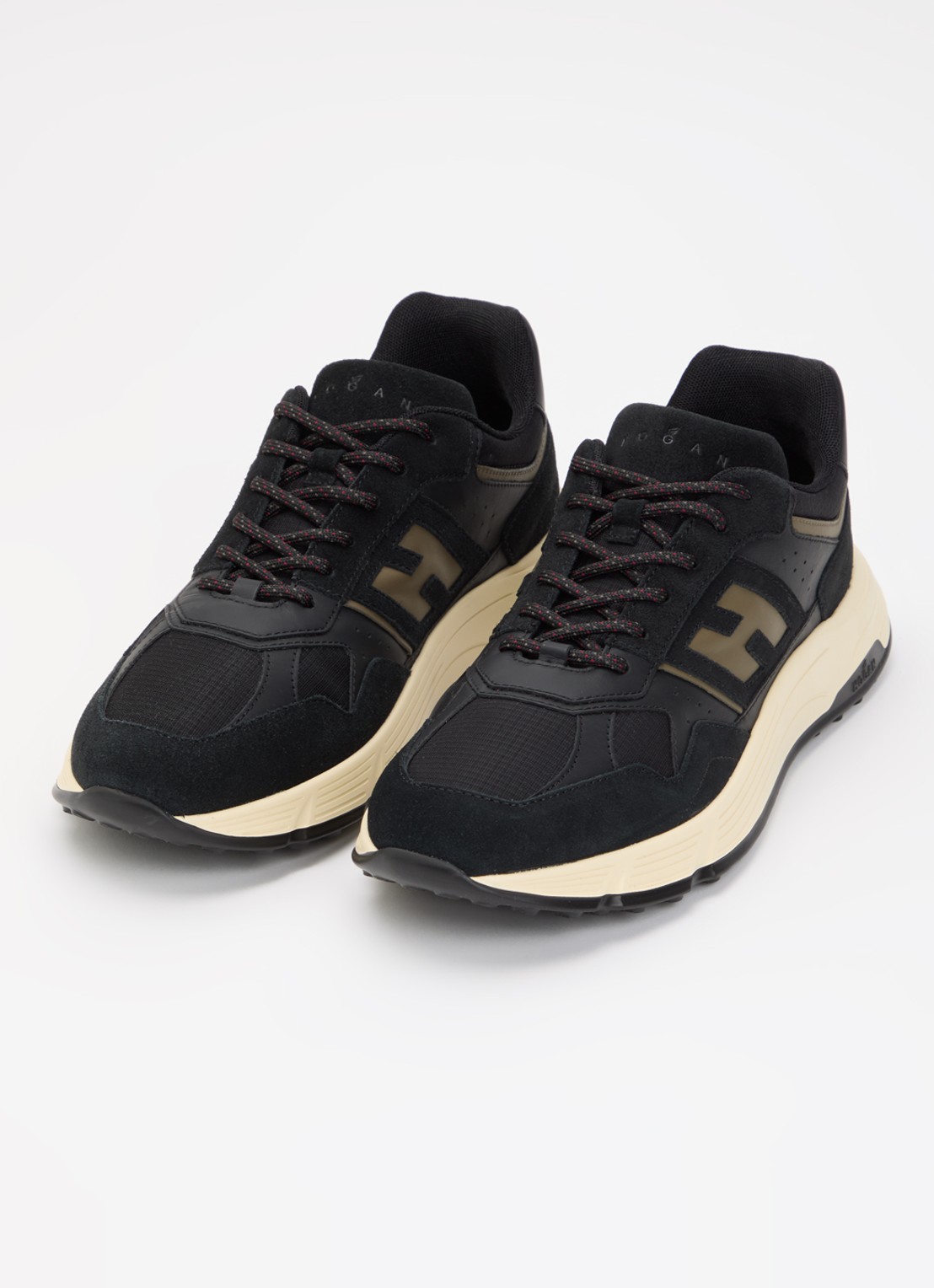 Hogan Hyperlight sneaker met suède details - detail donkerblauw