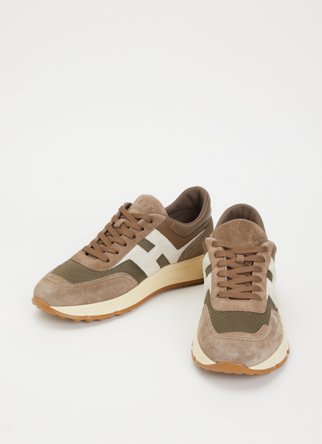 Hogan Hyperlight sneaker met suède details - detail 2 taupe